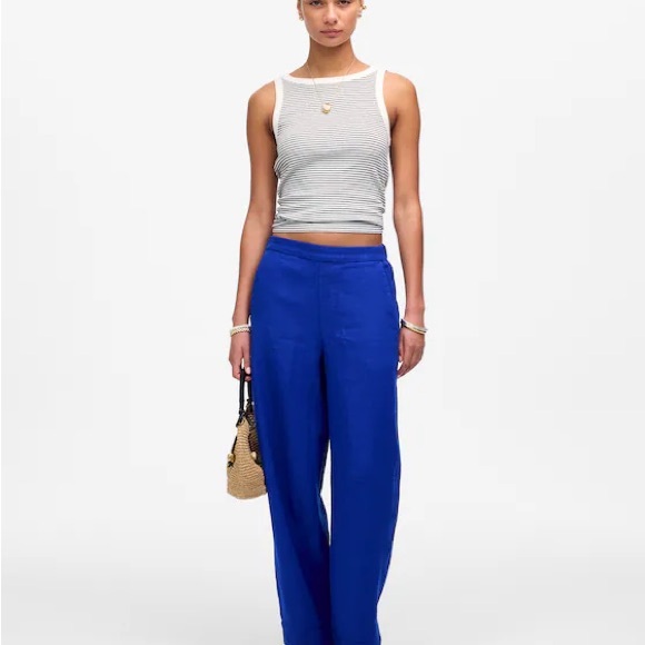Madewell Pull-On Barrel Linen Pants - Picture 2 of 6